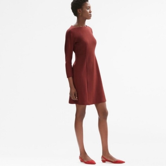 M.M. LaFleur Jeanette Dress Size 10 Brick Red - Picture 11 of 11